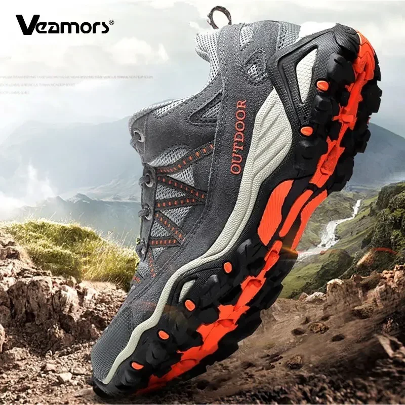 Non-Slip Hiking Shoes For Men Women Breathable Tactical Climbing Trekking Shoes Unisex Outdoor Sneakers Walking Shoes Plus Size