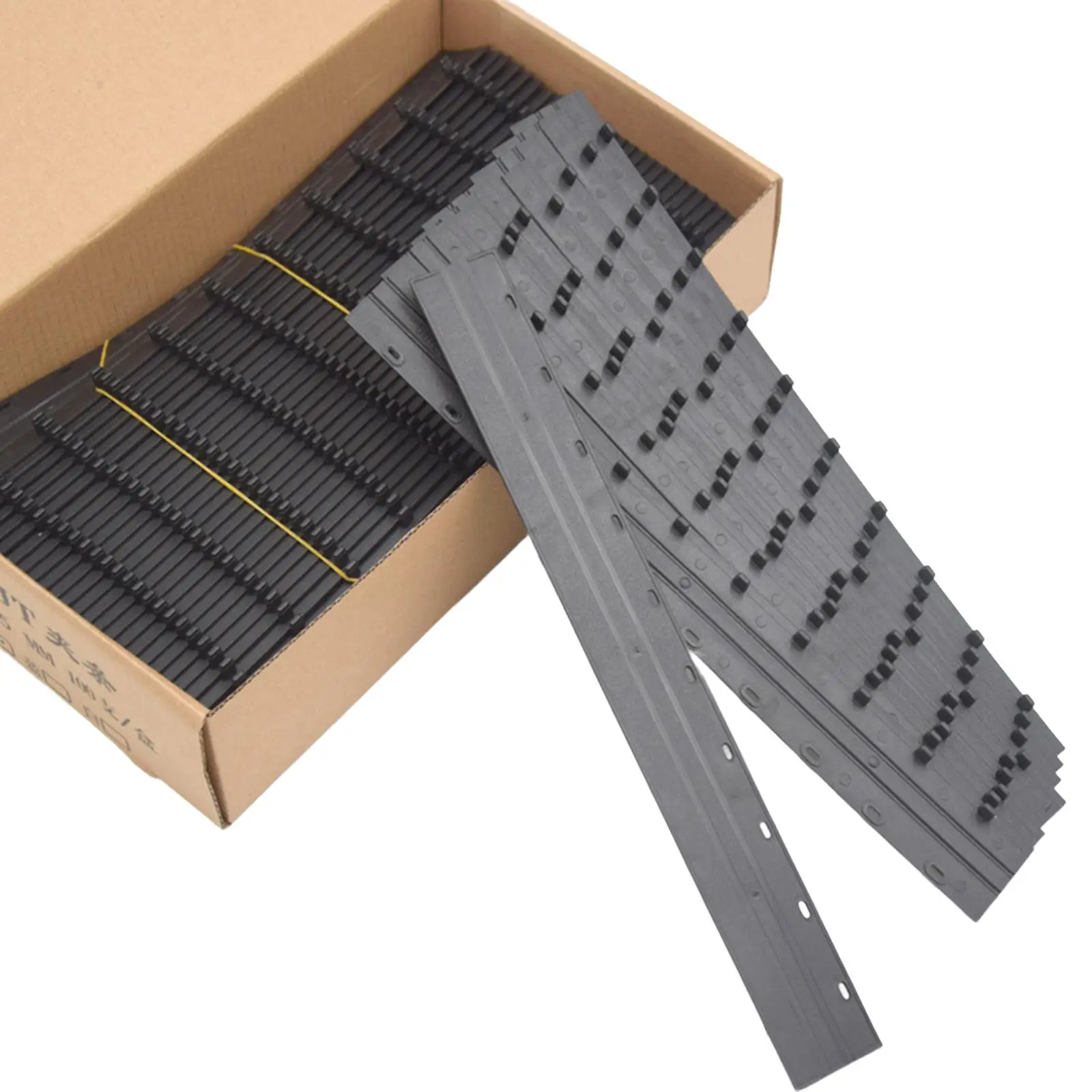 100 pezzi Binding bar 10mm 10 fori 12 pollici Binding Strips nero per contratti documenti Report file aula