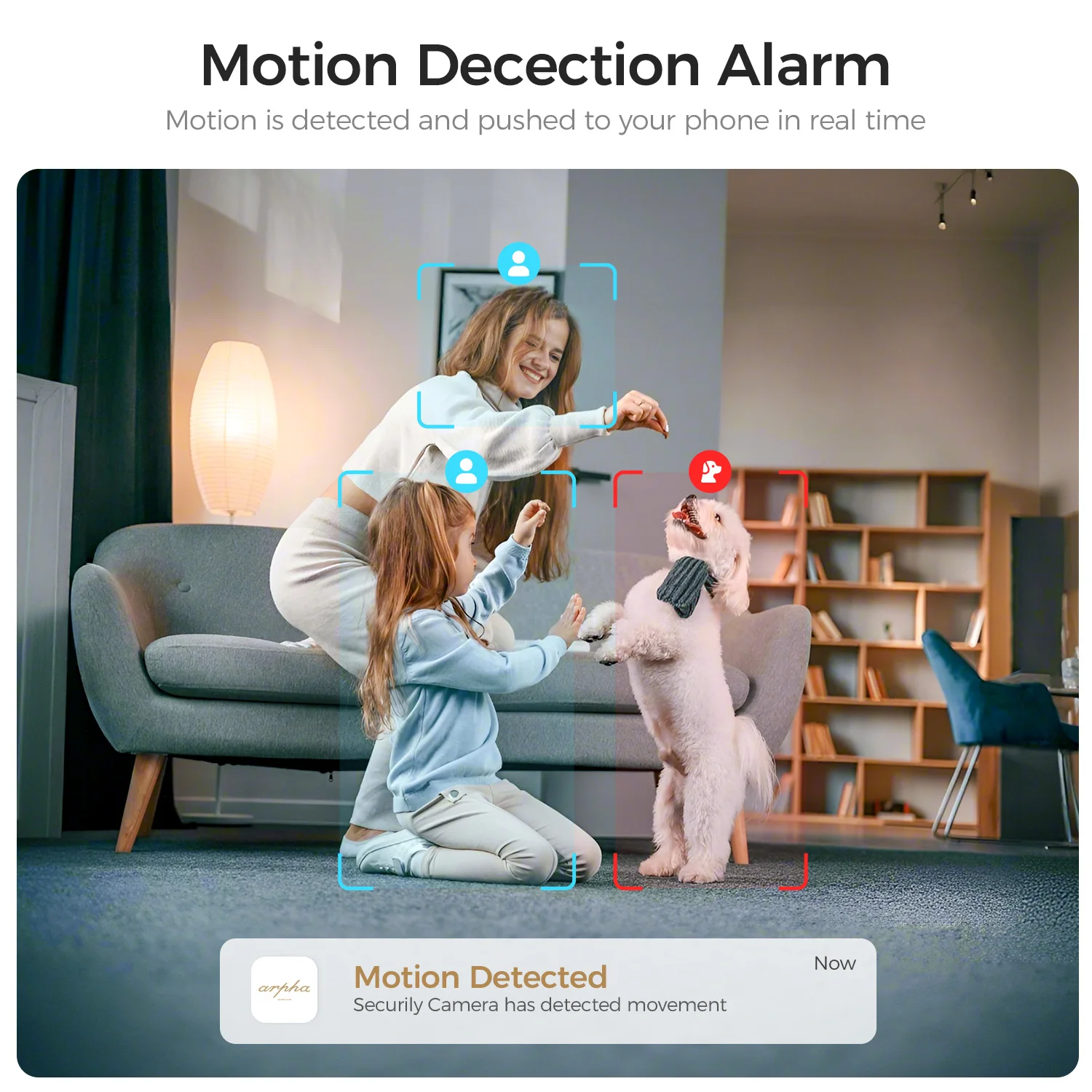 Arpha Security IndoorCam P160M IP Camera 2K WiFi Pet Camera Two-Way Talk Home Security PIR Human Detection Support TF Card