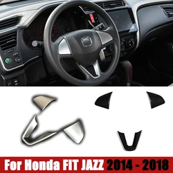 Car Steering Wheel Button Frame Decoration Cover Trim For Honda City FIT JAZZ 2013 2014 2015 2016 Accessories Car Styling
