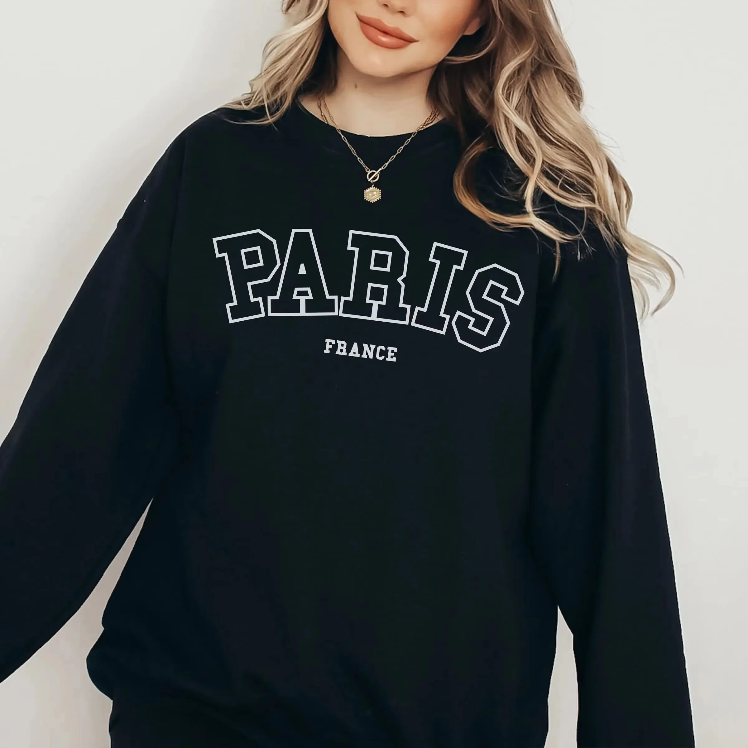 

Толстовка Paris Модный свитер большого размера Мягкая толстовка Wanderlust Париж Франция Франция Толстовка Французский отдых