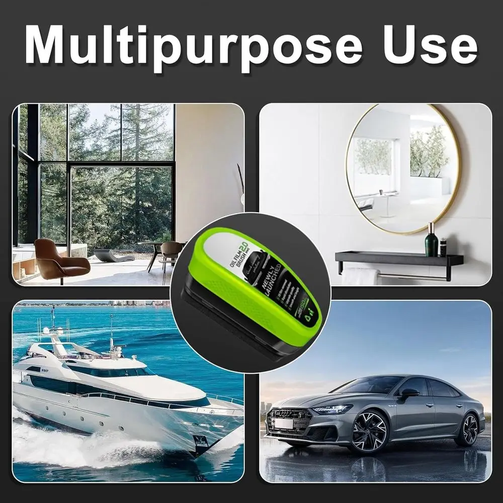 Automotive Oil ilm Cleaning Brush or Car Windows, Glass Oil ilm Remover or Car,2026 Upgrade 2.0 Cleaning Doard, 150ml Unil clear image 5