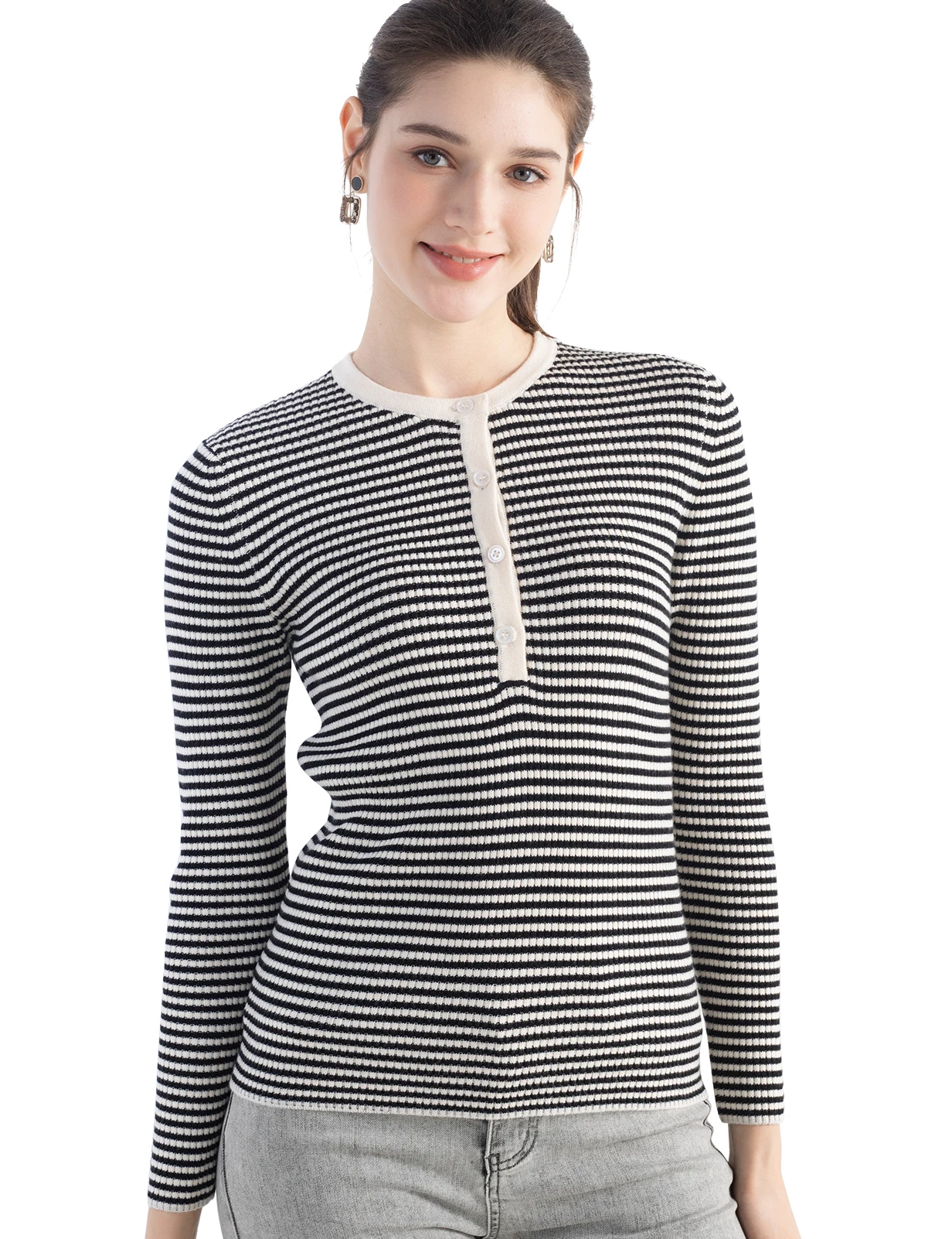 

O Neck T Shirt Women's Blouse Summer Tees Pullover Basic T-Shirt Long Sleeve Striped Tops Fashion Streetwear Women Clothes Trend