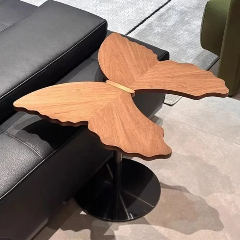 

Italian butterfly creative designer modern Nordic minimalist corner walnut sofa high sense