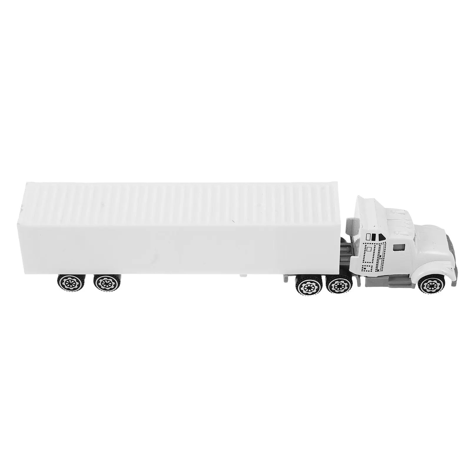 

7.66" Alloy Container Truck Realistic Simulation Semi Truck Durable Diecast Metal Vehicle For Kids Interactive Steering