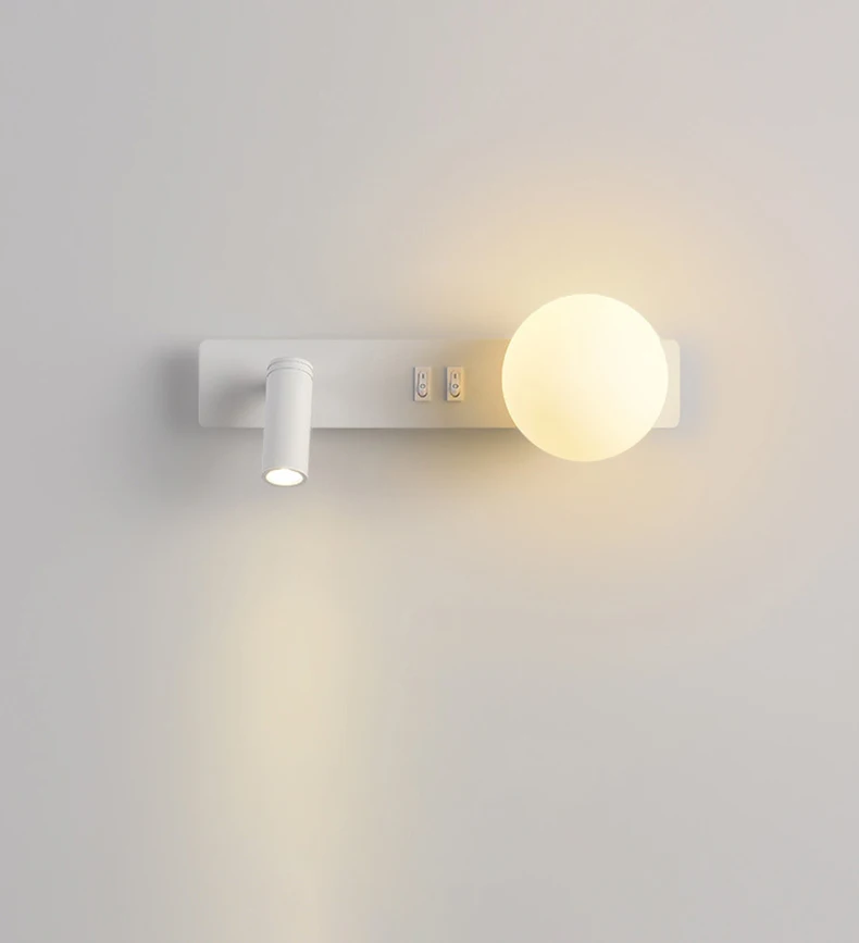 White Acrylic Ball Wall Light G9 Bulb 3000K