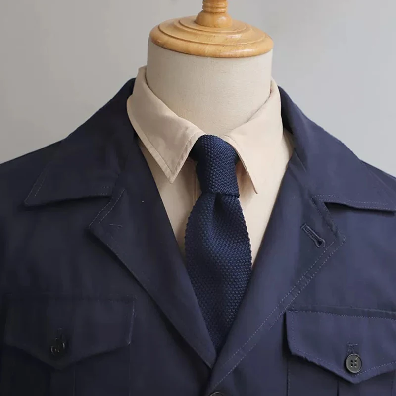 Новые зимние классические вязаные галстуки 7 см для мужчин, роскошные мягкие однотонные черные, темно-зеленые галстуки для вечеринок для мальчиков и девочек, вязаный галстук для жениха