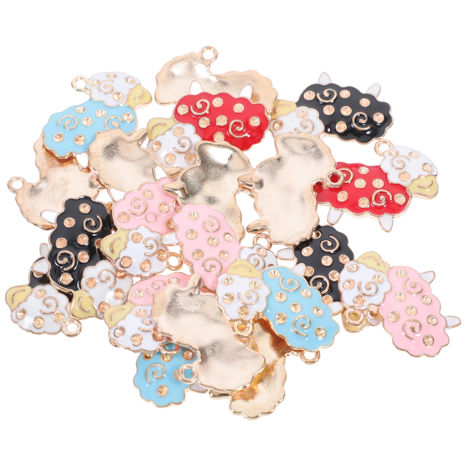 

20Pcs Alloy Cartoon Animal Pendants Sheep Goat Charms Diy Necklace Bracelet Earrings Stylish Accessory Supplies
