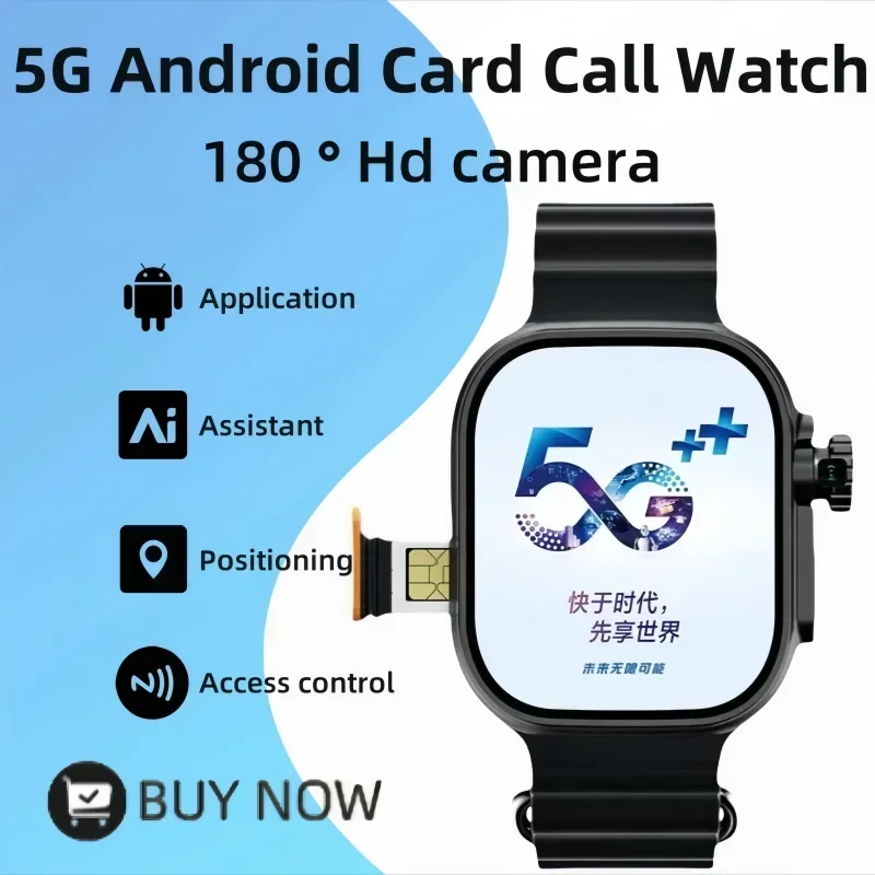 Ultra Ai3 5G Smartwatch 180° Rotating Camera Google Play GPS WIFI 2.06inch Amoled HD Display 4G Calling Smart Watch Men Women