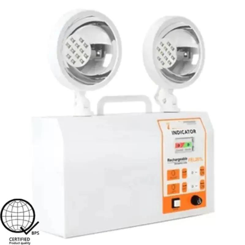 FEL201L Twinhead Rechargeable Emergency Lamp Shockproof for Typhoon Blackout Home Balcony Outdoor Fishing