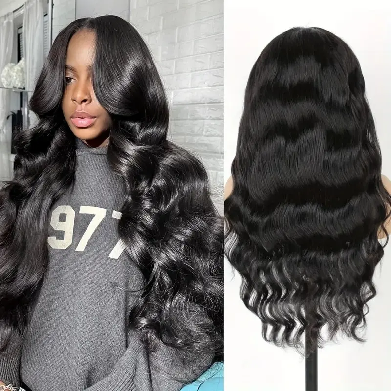 Rosabeauty 32 Inches HD 13X6 Lace Frontal 100% Human Hair Wigs Body Wave 13X4 Transparent Lace Front Glueless Water Wave Wig