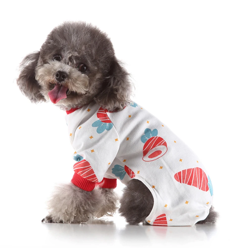 

Pet Pajamas Small Dog Cotton Fall Winter Puppy Sweater Fashion Comfortable Easy to Wear Walking Sleeping Activities