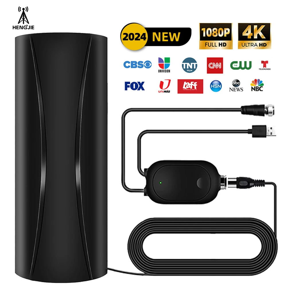 Indoor Satellite Antenna Tv Dvb T2 Antenna Support 4K 1080P 50 Miles Range High Gain Aerial For Smart Digital Tv