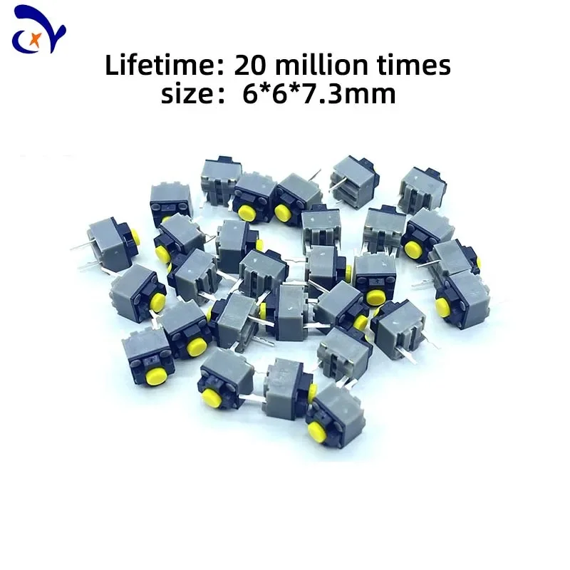 5PCS/10PCS KAILH 6 * 6 * 7.3mm square silent mouse micro switch Thundersnake Logitech M330M220M590 button accessory