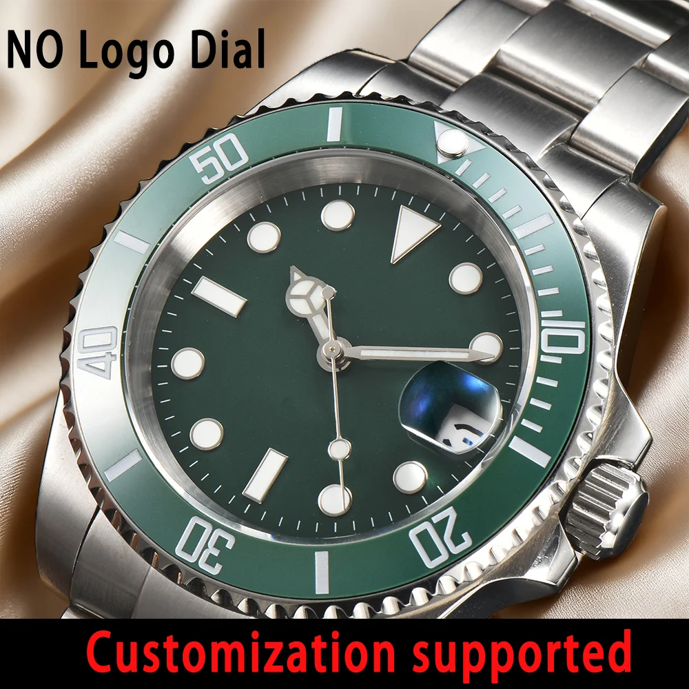 Dwayne Campbell 40MM Diver Watch NH35 Automatic Mechanical Watch Men Luxury Sapphire Waterproof 5Bar Green Business Watch