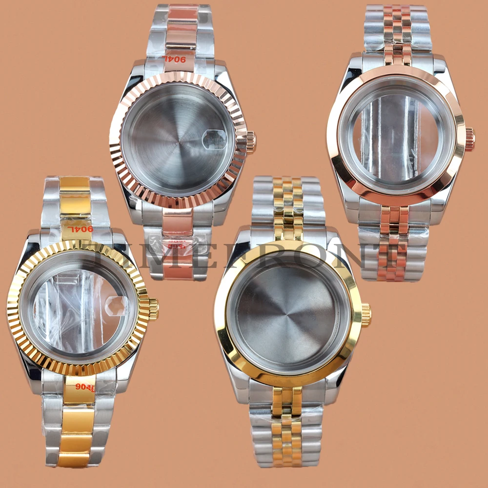 

Fit Datejust Seiko NH35 36mm 39mm High Quality Watch Case Solid Steel Watchband Accessories For NH35 NH36 Movement 28.5mm Dial