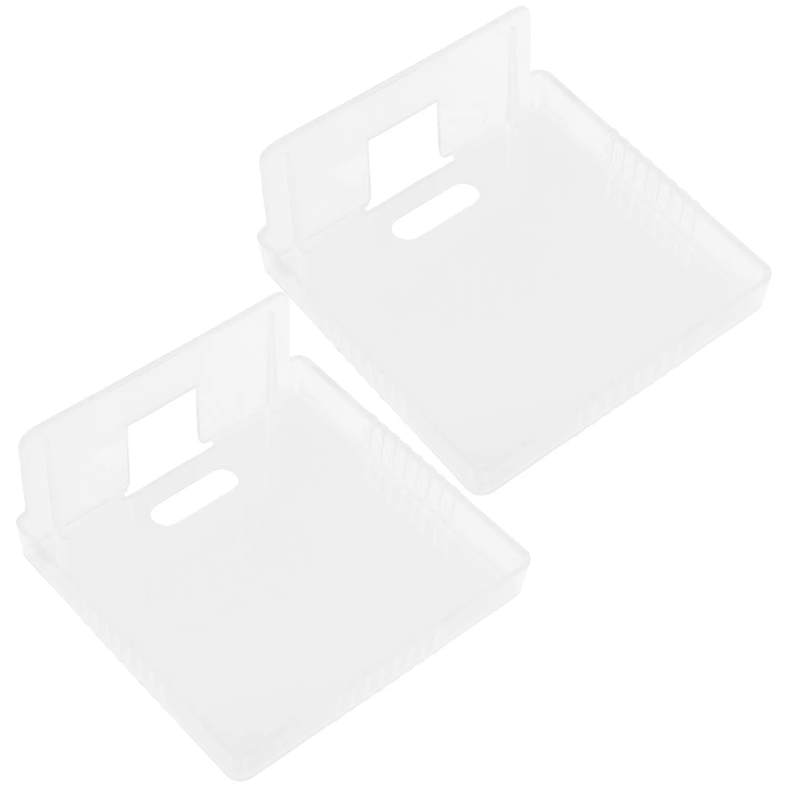 2Pcs Transparent Adhesive Wall Shelf for Security Camera Monitor Router No Drill Mount Small Sturdy Shelf for Bedroom