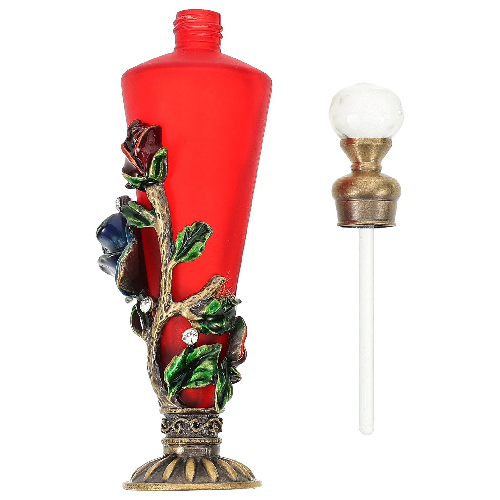 زجاجة عطر صغيرة قابلة لإعادة الملء، زجاجة عينة من سبائك الزنك الزجاجية، تصميم أنيق، حاوية رائحة بحجم السفر الشخصي #1