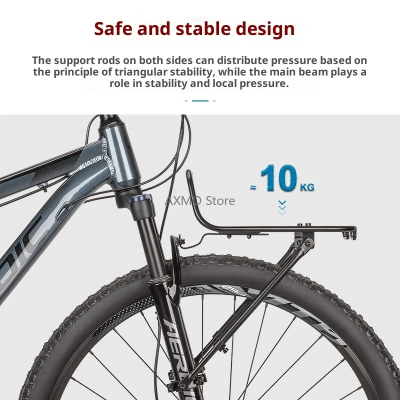 رف أمامي للدراجة على الطرق الجبلية، إطار أمامي للدراجة، رف تثبيت أمامي بدون حدود، سلة دراجة واحدة، أجزاء معدات ركوب الدراجات