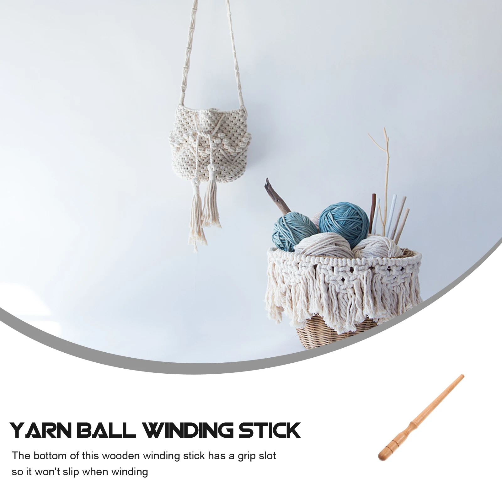 

Ball Winder Wooden Winding Stick For Home Sturdy Yarn Organizing Tool Reusable Yarn Winding Rod Craft Sewing Supplies