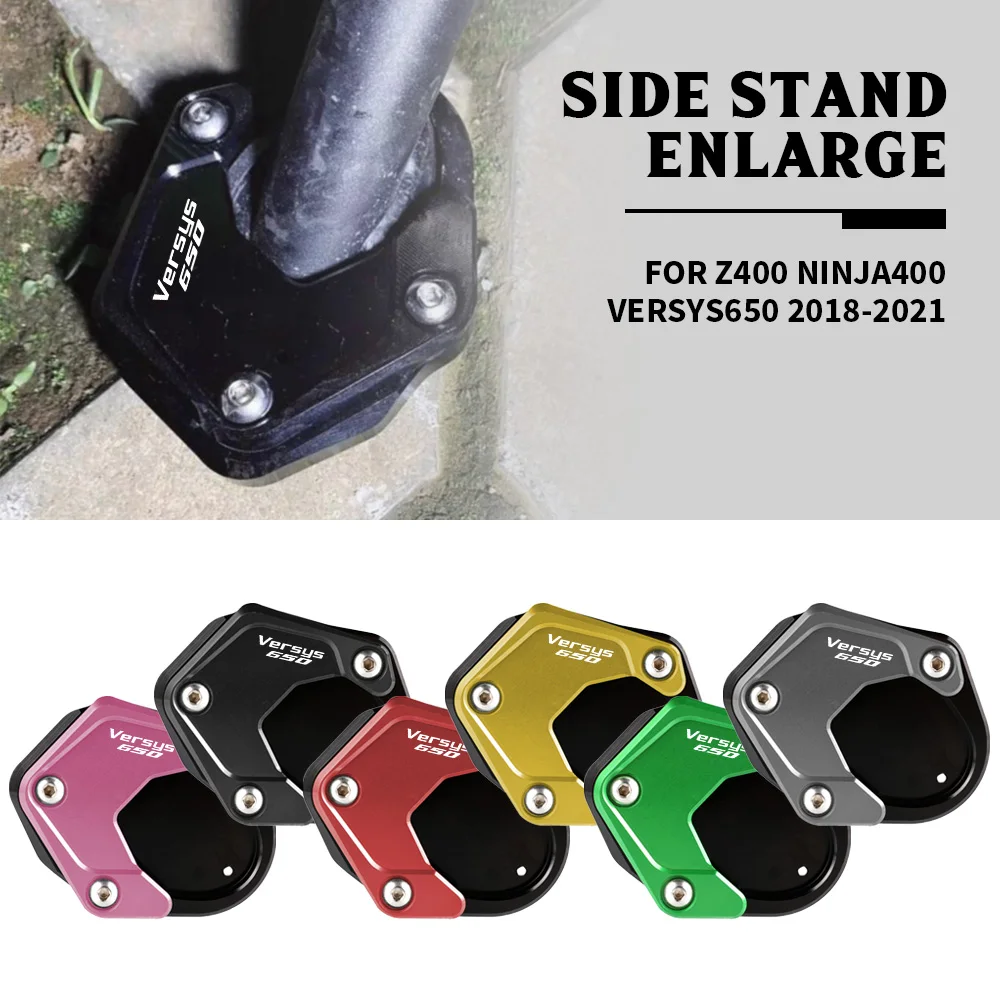 

Side Stand Enlarger Pad Support FOR kawasaki z400 ninja400 versys650 KLX125 KLX230 KLX250 KLX150BF KLX230SM ZH2 Kickstand Foot