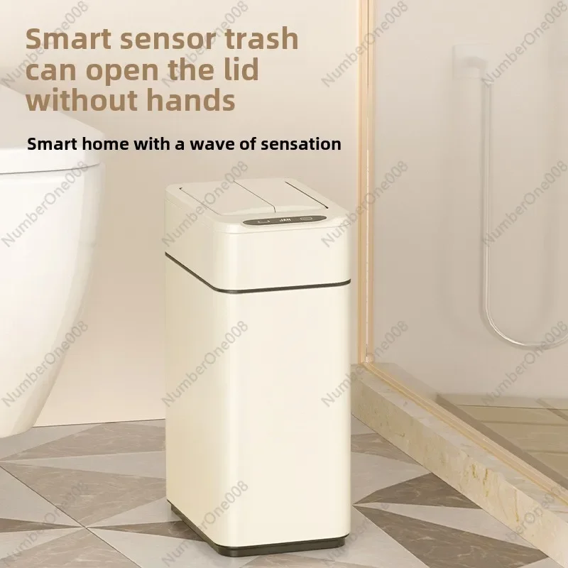 ذكي موجة الاستشعار سلة المهملات مع غطاء غرفة المعيشة المنزلية المطبخ الحمام التماس التعبئة والتغليف التلقائي