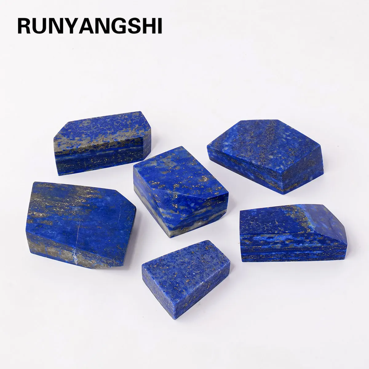 1 шт., статуя натурального лазурита с геометрическим лечебным кристаллом-уникальный подарок ручной работы для домашнего декора