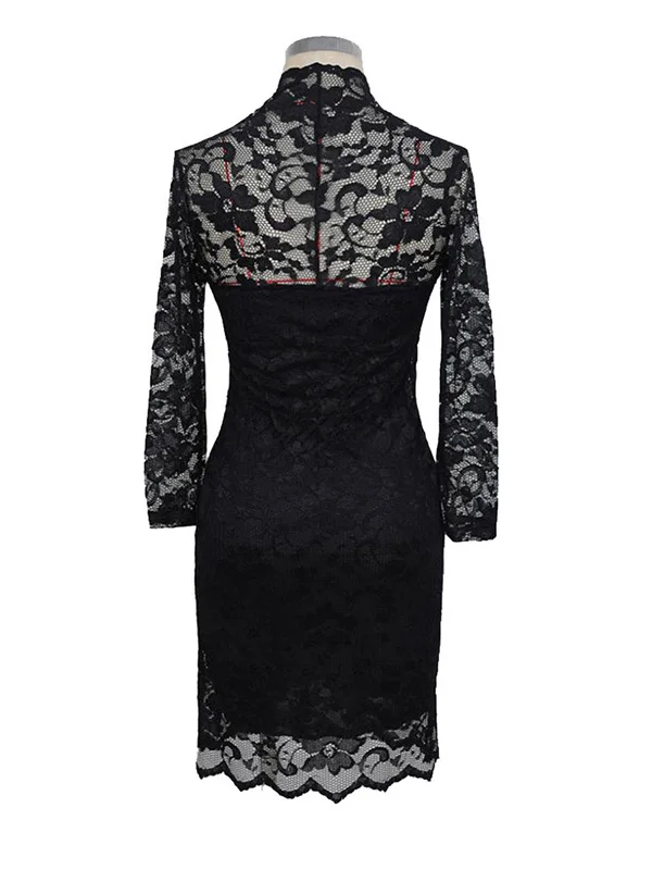 Damen-Spitzenkleid, lässig, tiefe V-Kleider, 2025, Kleid in Liquidation – Detail 9