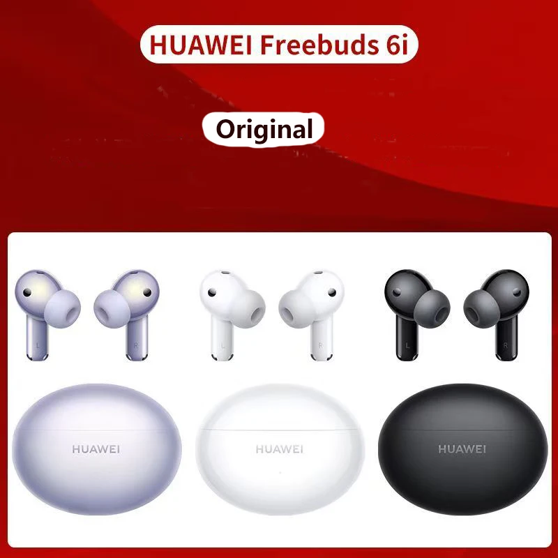 

100% Original Huawei Freebuds 6i (T0019) Bluetooth Headphone ANC 3.0 Punchy Bass 35-Hour Battery Life Earphone Headset