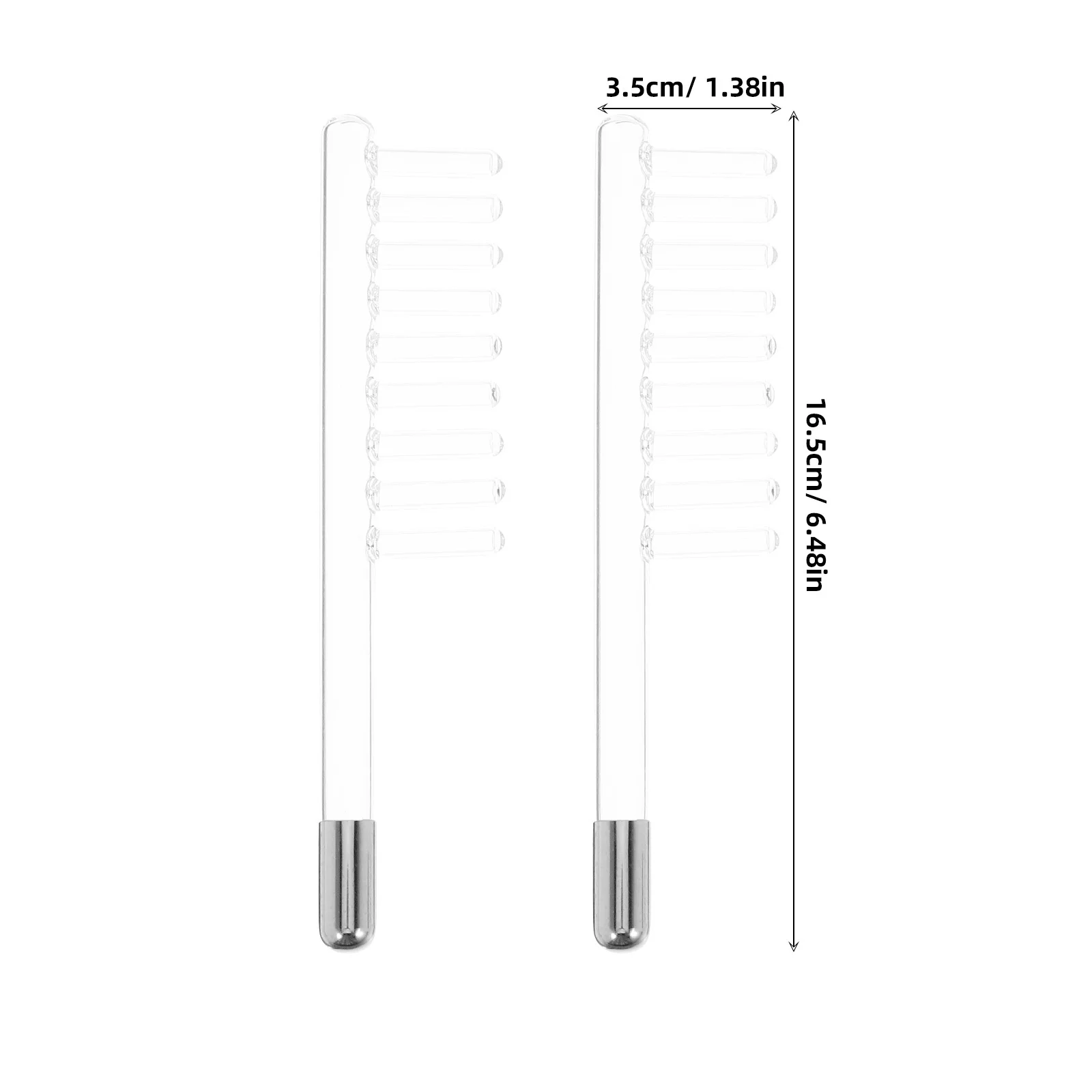 2-teiliger Elektrodenstab, Glasrohr, Hochfrequenz-Geräteersatzteile, langlebiges, nicht leitendes Zubehör für sichere Behandlung
