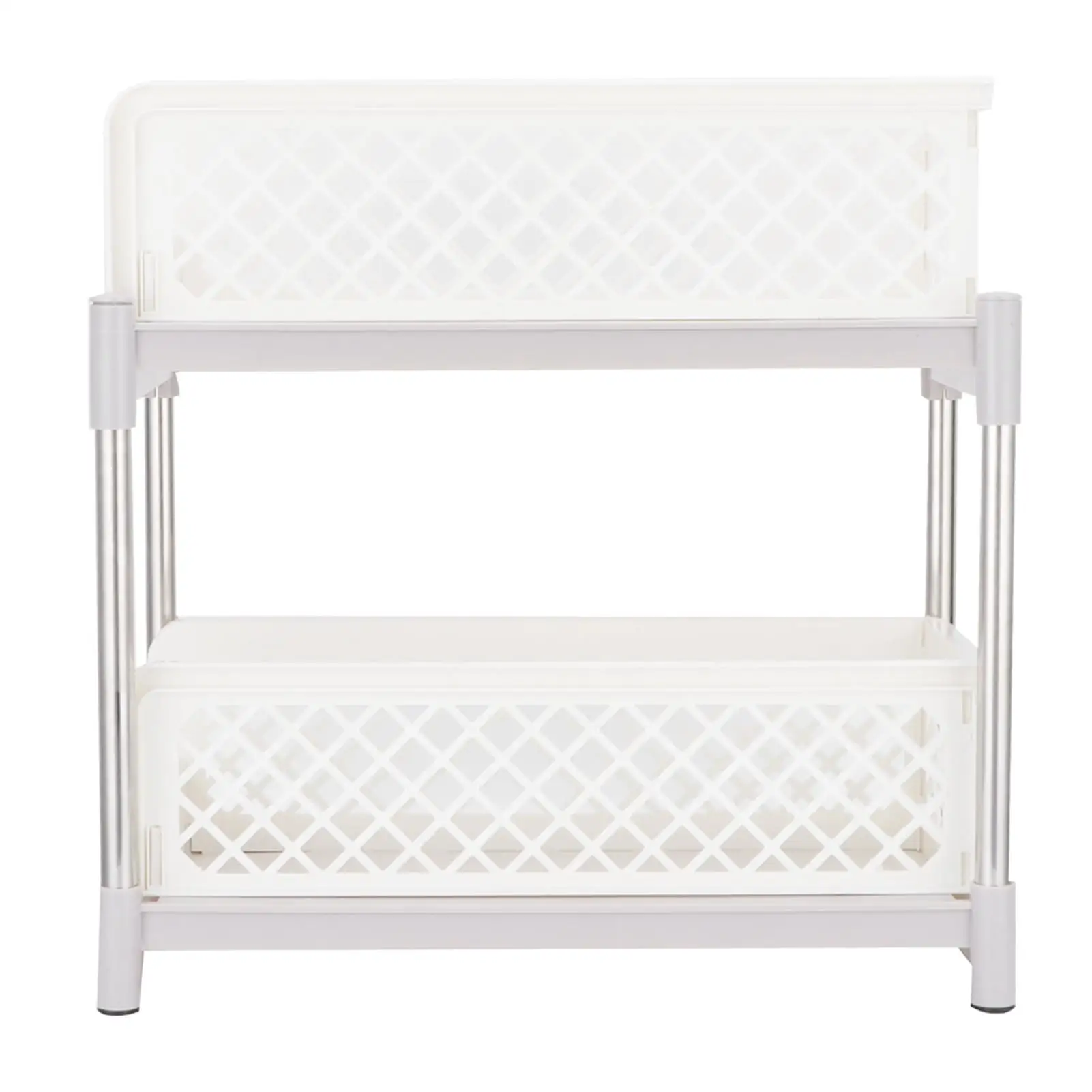 

Bathroom Shelf Sliding Basket Storage Organizer with Drawers - White Shower Shelves for Bathroom Accessories