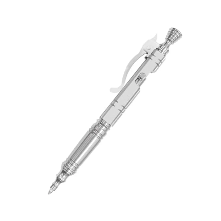 

Luxury Bolt Action Pen: Heavy-Duty Stainless Steel EDC Ballpoint Pen with Retractable Mechanism and Pocket Clip - Refillable De