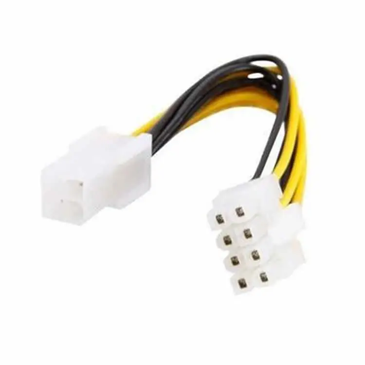 5Pcs 30cm 4Pin to 8Pin CPU Power Adapter Cable, Motherboard CPU Power Supply Conversion Cord, 4P to 8P Converter Wire