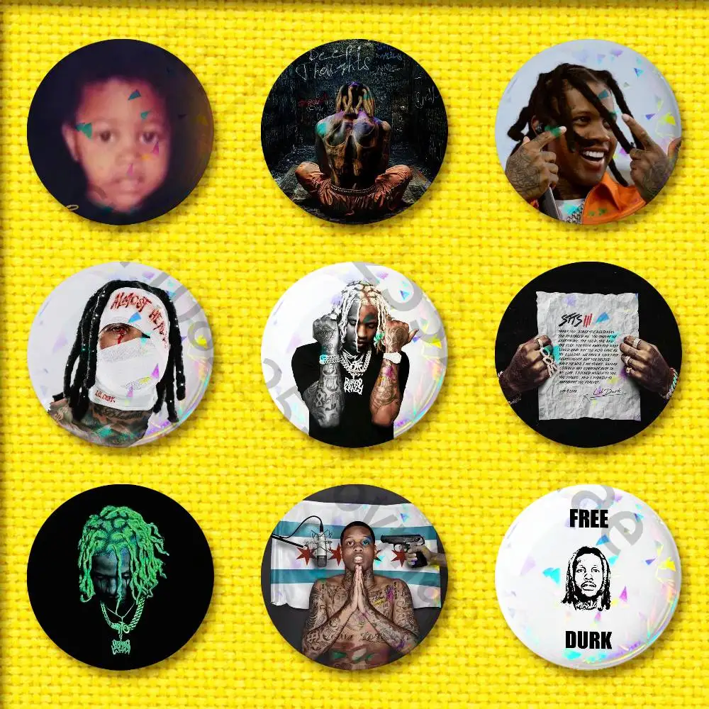 

L-Lil Durk Deep Thoughts Badge For 44mm 25mm 75mm 32mm 58mm Round Pin Brooch Insignia Cover Accessories