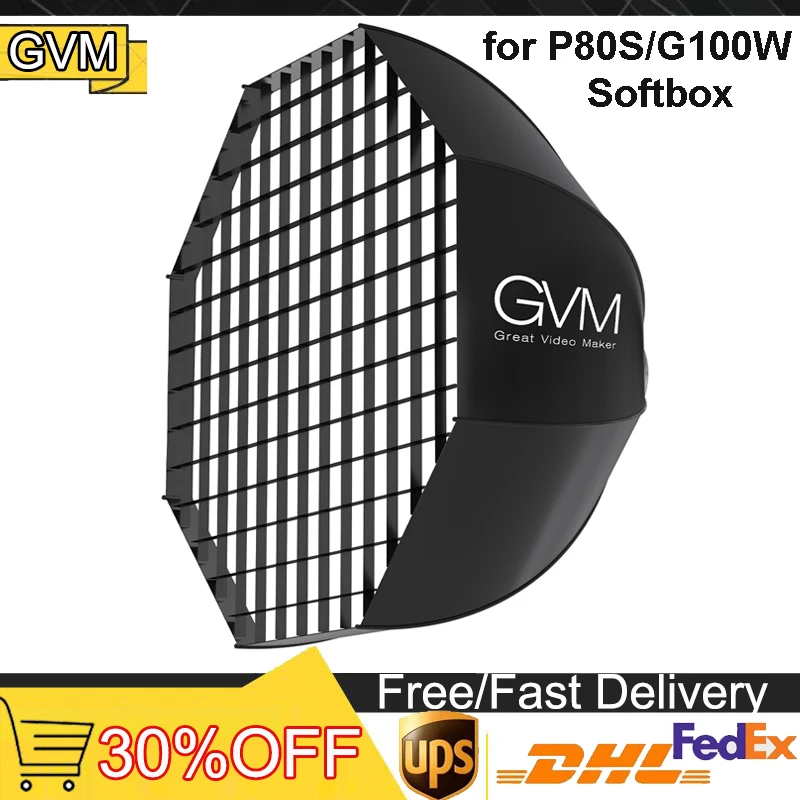 GVM Quick Release Softbox for P80S / SD80D / G100W / 150D / SD300D / SD200D / S300S Series LED Lights Photography Lighting (22\