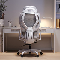 Modern Mesh Ergonomic Recliner Chair with Footrest Home Office Task Desk Chair Adjustable High-back Gaming Computer Swivel Chair