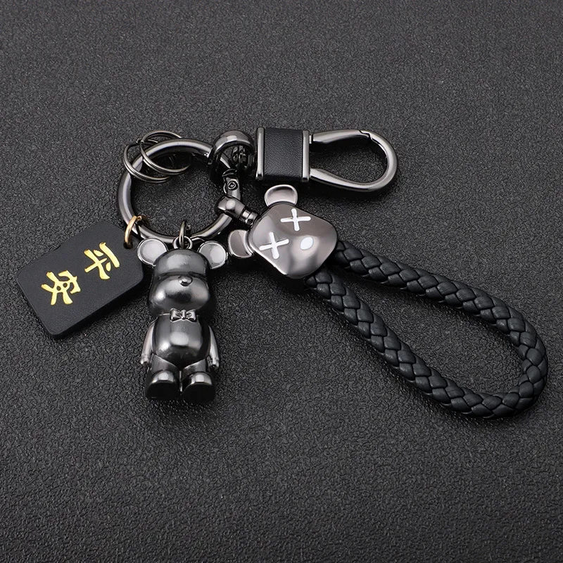 دائم المعادن الدب سيارة المفاتيح الراقية أفخم مفتاح حبل مكافحة فقدان مقاومة للاهتراء وقوية عبر الحدود اكسسوارات السيارات #2