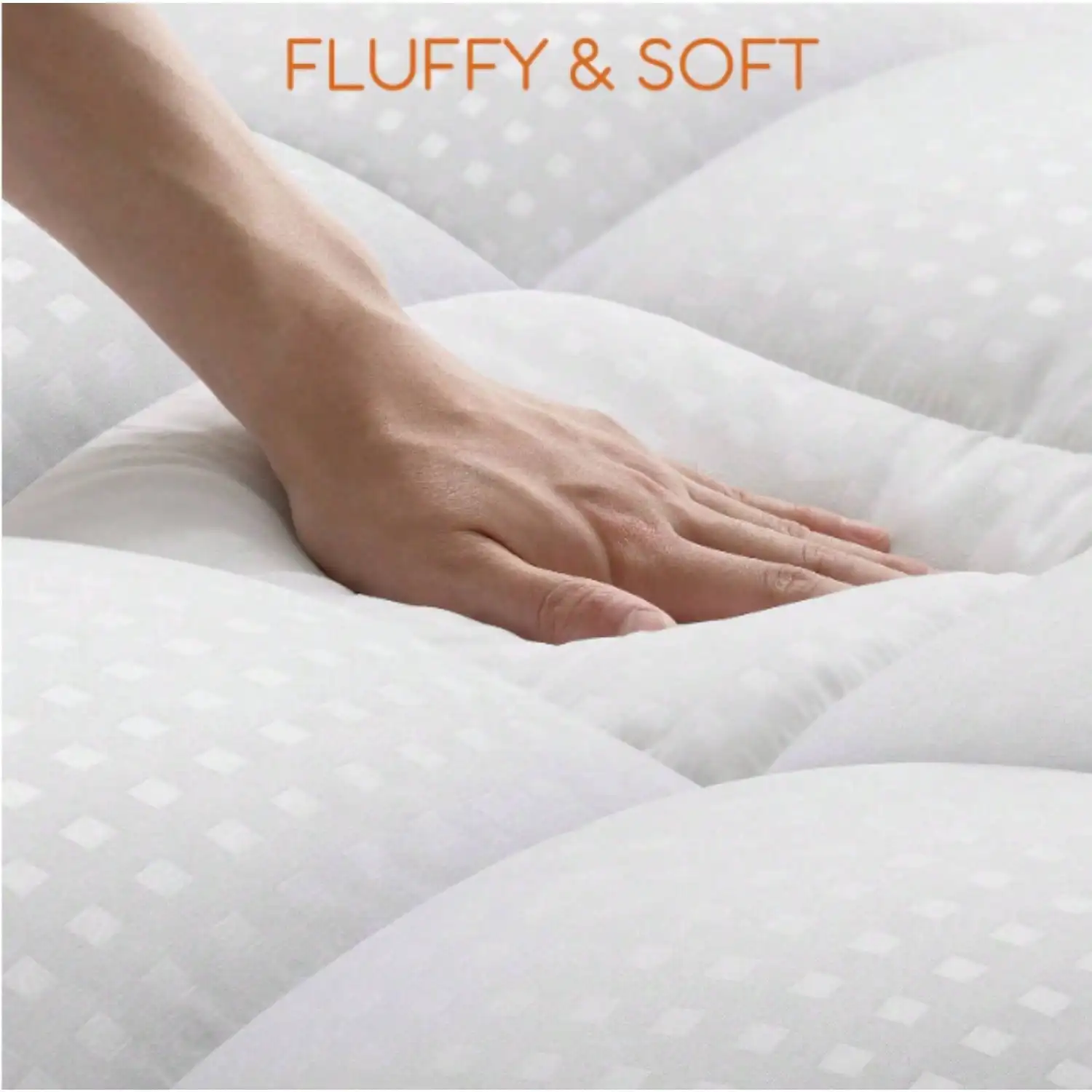 Thick Quilted Mattress Pad - Ultra-Fluffy Soft Topper With Breathable Fabric, Machine Washable, Foldable, 8-10cm Thick, Ideal For Home And Hotel Use, Hotel Mattress Topping | Quilted Texture | Machine Washable Cover, Mattress Pad