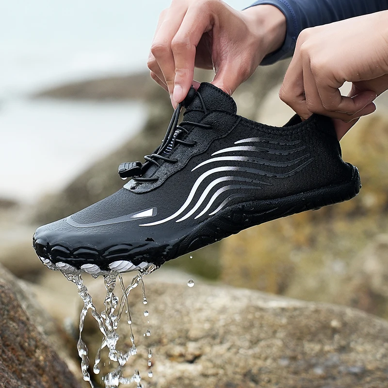Quick Dry Beach Aqua Shoes Unisex Breathable Barefoot Water Sports Shoes Anti-slip Outdoor Wading Sneakers for Surfing Diving
