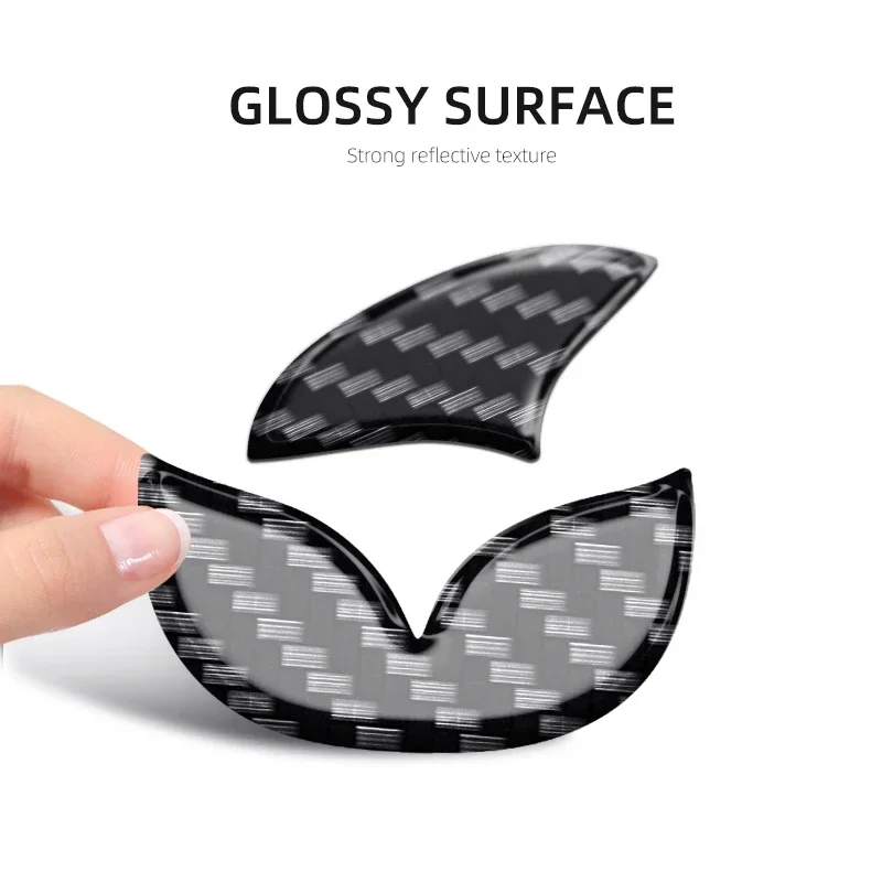 1 قطعة ألياف الكربون عجلة توجيه سيارة ملصقات الشعار التصميم الزخرفية الشارات لمازدا Axela ATENZA CX-5 CX-4 اكسسوارات السيارات