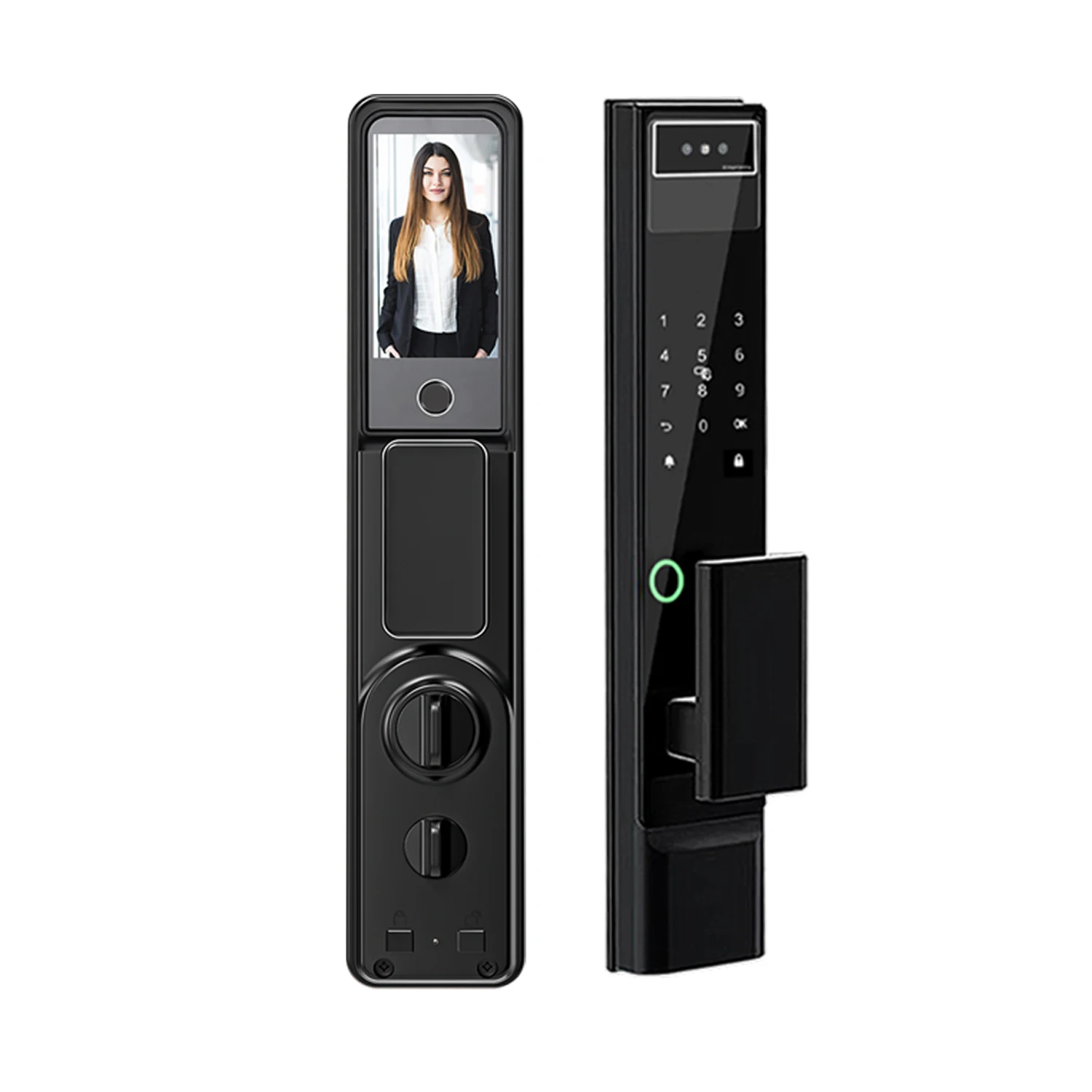 

Интеллектуальная противоугонная уличная интеллектуальная дверь с 3D-распознаванием отпечатков пальцев и камерой, совместимое с приложением Smart Life