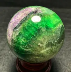 Natural Fluorite ball Colorful Quartz Crystal Gemstone Healing