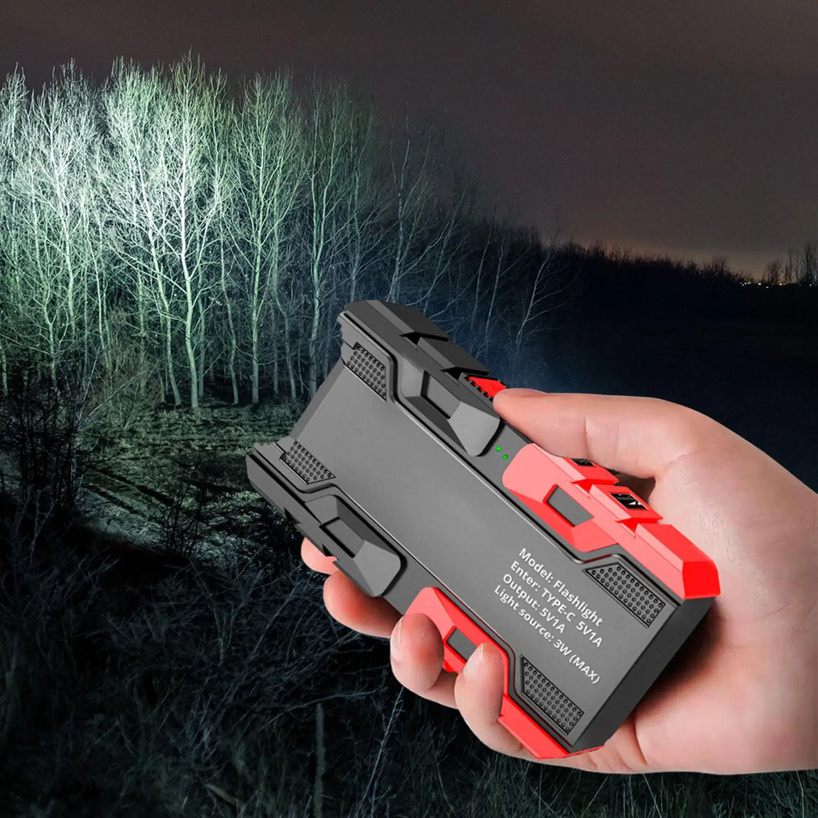 Handheld Torch Light USB Portable Flashlight Rechargeable for Cycling Hiking