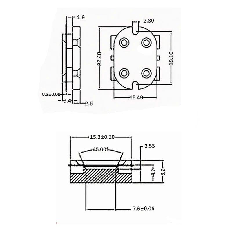 10W High Power Led 620nm/660nm/595nm/850nm/490nm/600nm/460nm/365nm/395nm with 60° Lens