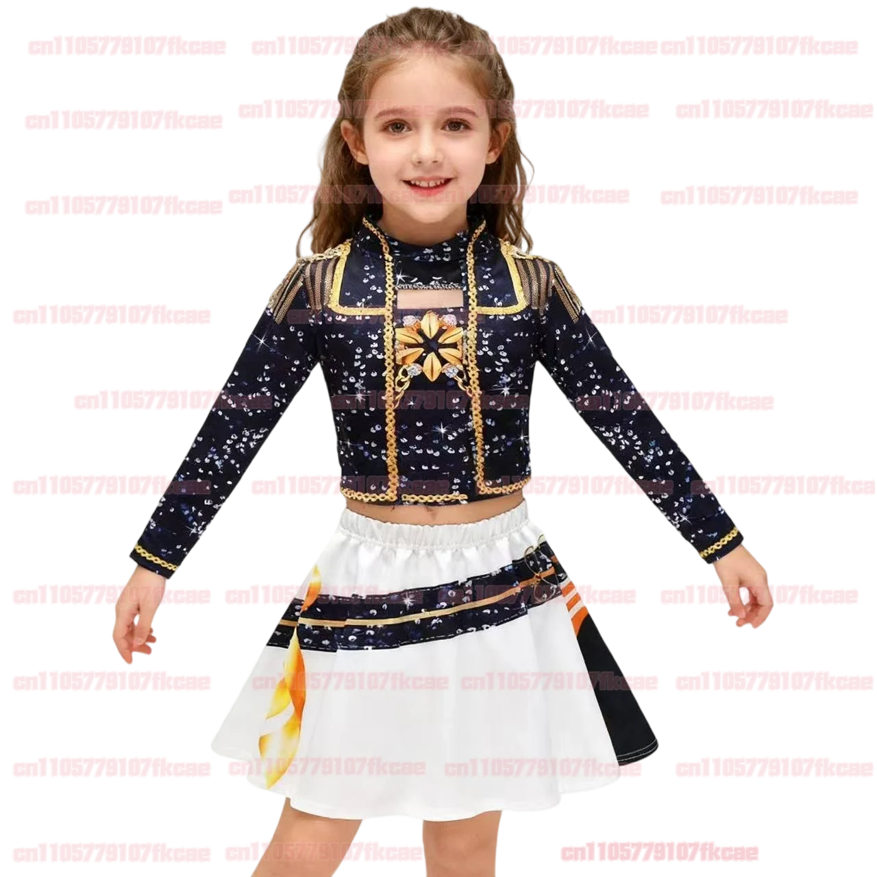 KPOP rumi zoey mira kids girls Black Golden Demon Cosplay Costume Children's Performance Clothes for Halloween costume