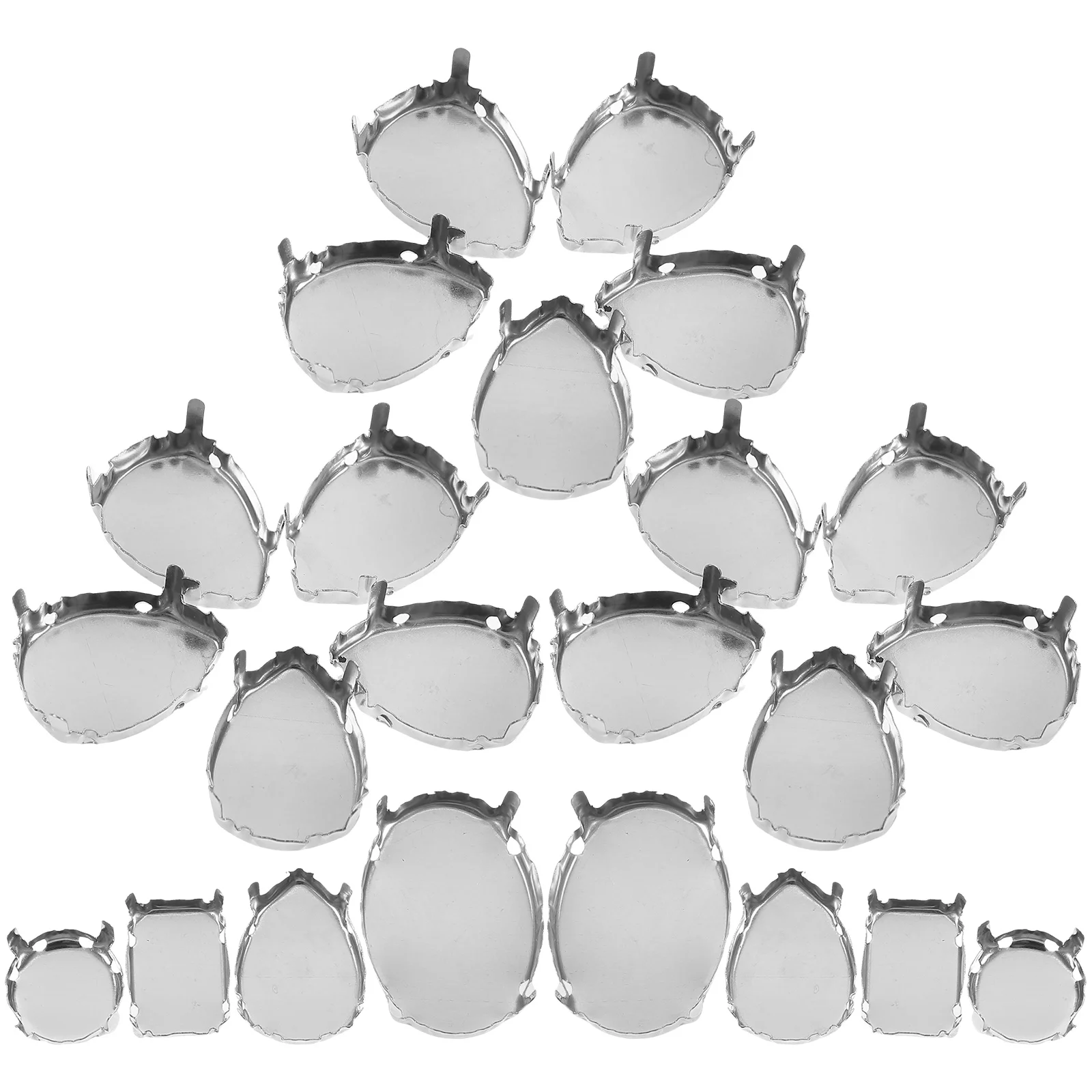 

400 Pcs Drill Holder Hand Sewing Accessories Apparel Rhinestones for Dress Crafting Stainless Steel Gems Clothes Crafts Shoes