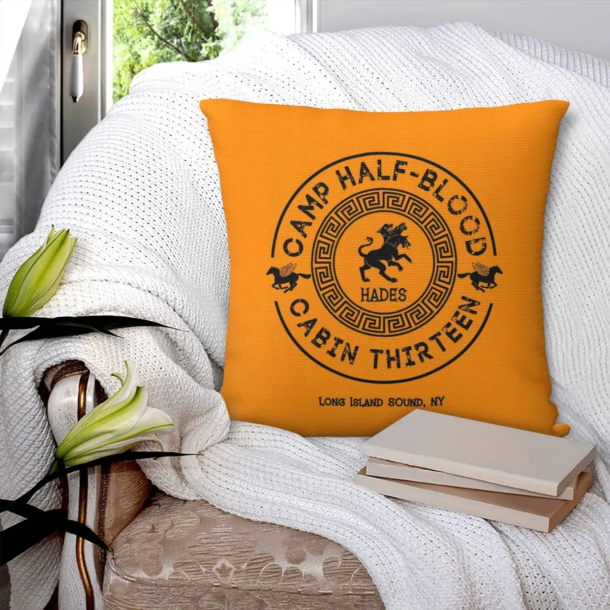 Cabin Thirteen - Hades - Percy Jackson - Camp Half-Blood Square Pillowcase Pillow Cover Cushion  Throw Pillow for Home Bedroom