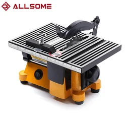 ALLSOME 220V Multifunction Mini Bench Saw For Cutting Wood Copper Aluminium 4