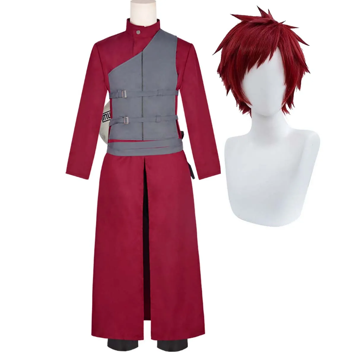 

Halloween Carnival Party Anime Ninja Men's Gaara Cosplay Costumes with Accessories