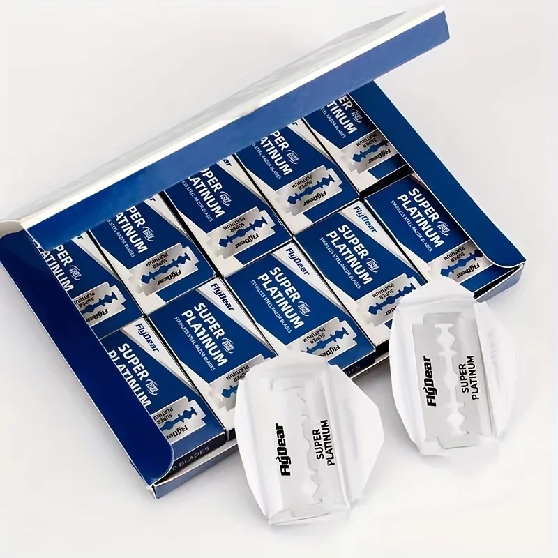 

Stainless steel double-sided blade folding razor blade, used for shaving, trimming, facial cleaning, care, and shaving